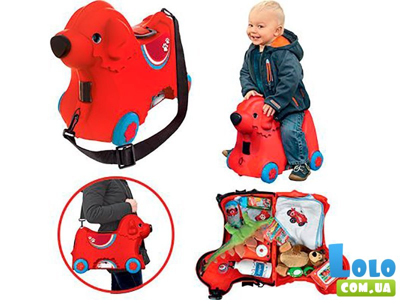 Каталка для малыша с отделением для вещей ТМ Big "Путешествие", красная