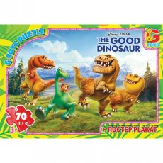 Пазлы Хороший динозавр, G-Toys, 70 эл.