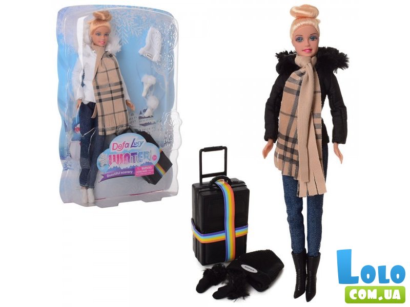 Кукла с чемоданом и аксессуарами, Defa (в ассортименте)