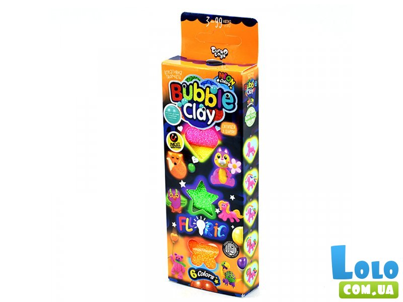 Набор для лепки Bubble Clay, Danko Toys (6 цветов)