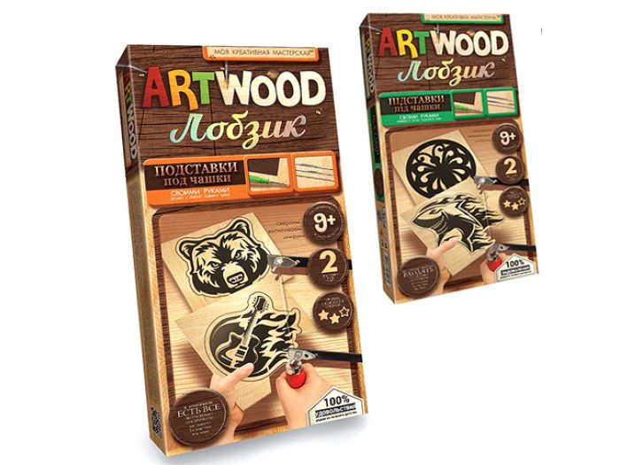 Комплект креативного творчества "Artwood. Подставки под чашки Мини" Vladi Toys - купити в Україні