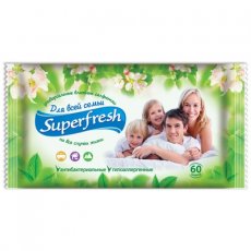 Салфетка влажная для всей семьи "Super Fresh", 60 шт.