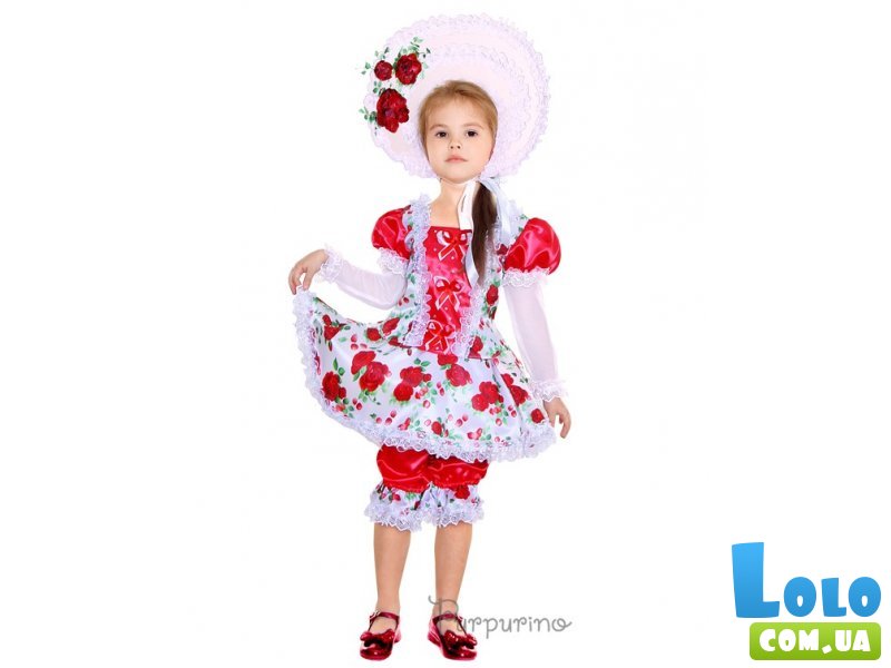 Карнавальный костюм Purpurino "Кукла с розами", размер 32