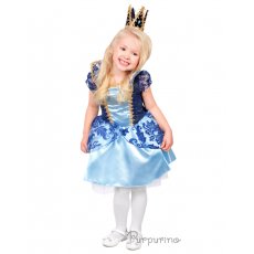 Карнавальный костюм Purpurino "Королева (флок) синяя", размер 30