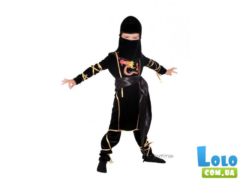 Карнавальный костюм Purpurino "Чёрный ниндзя", размер 34