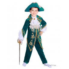 Карнавальный костюм Purpurino "Вельможа (зеленый)", размер 30