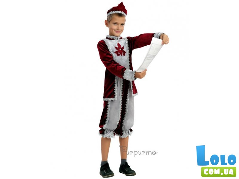 Карнавальный костюм Purpurino "Принц (бордовый)", размер 28