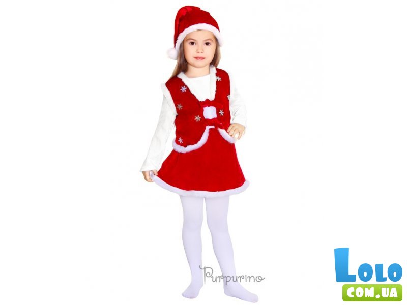 Карнавальный костюм Purpurino "Санта - девочка", размер 32