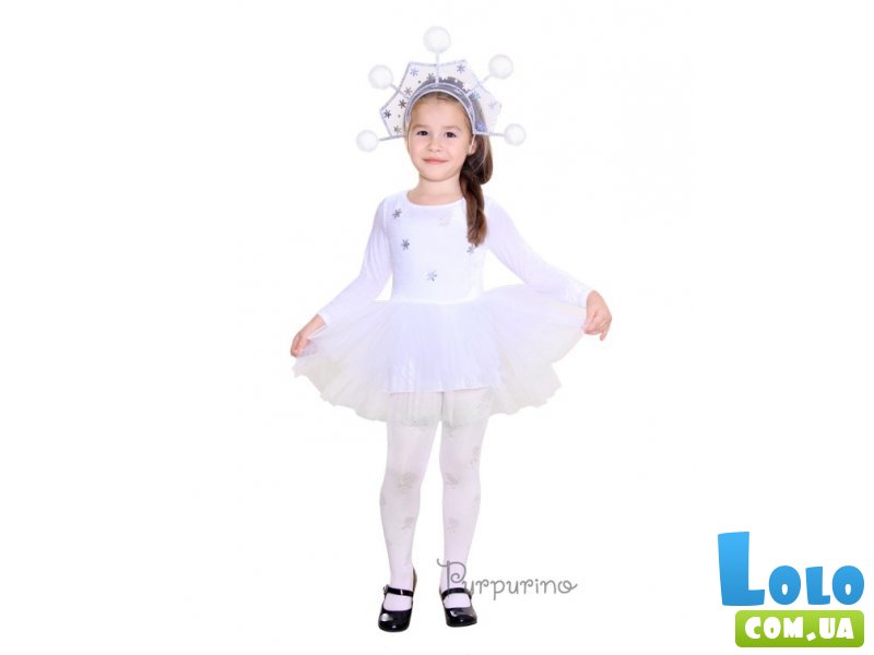 Карнавальный костюм Purpurino "Снежинка (велюр)", размер 28