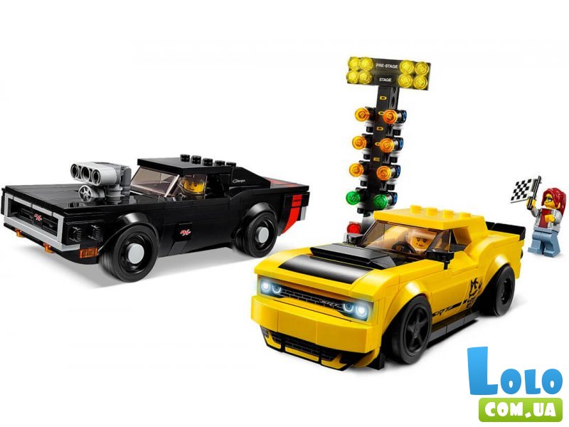 Конструктор Lego "Автомобили 2018 Dodge Challenger SRT Demon та 1970 Dodge Charger", серия "Speed Champions", 478 эл.