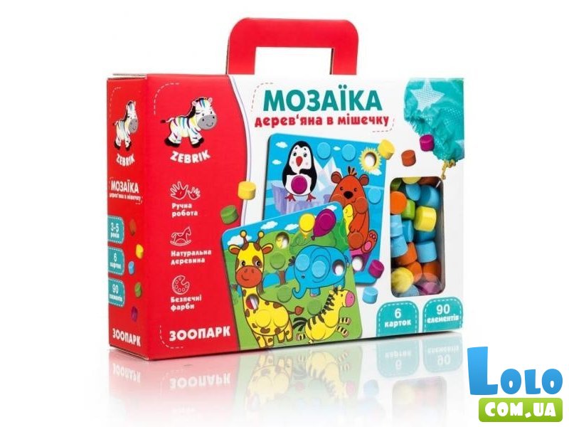 Мозаика деревянная Зоопарк, Vladi Toys