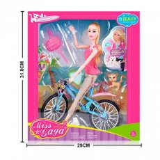 Кукла шарнирная на велосипеде