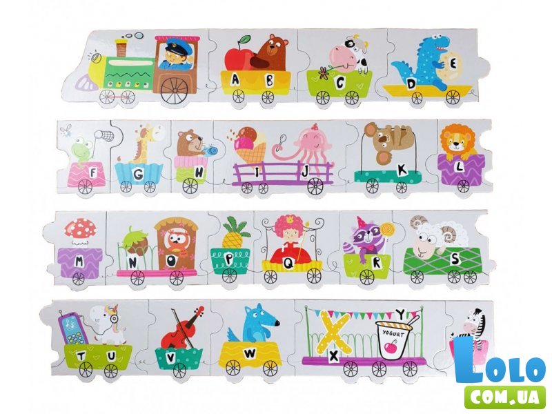 Пазл Азбука Alphabet train, DoDo, 21 эл.