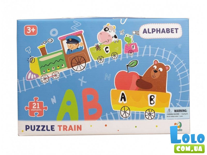 Пазл Азбука Alphabet train, DoDo, 21 эл.