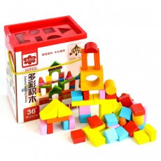 Кубики деревянные Городок (31373), 50 дет.