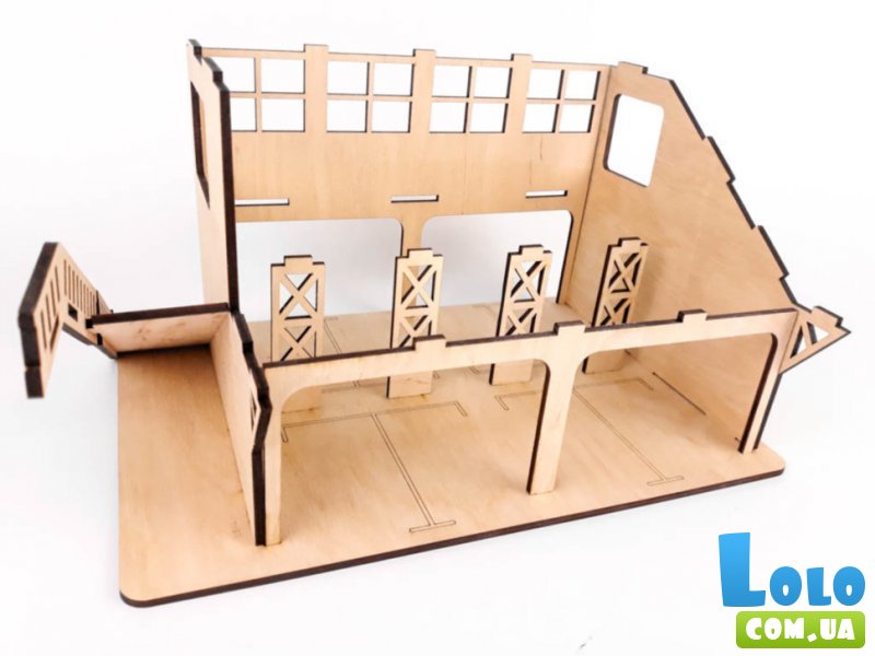 Деревянный 3D конструктор Парковка для машинок, Зирка, 55 дет.
