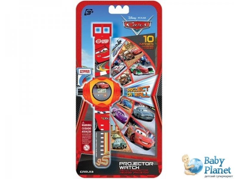 Часы Disney Тачки с проектором на 10 изображений (CARJ13)