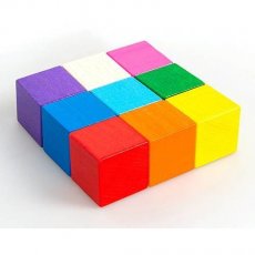 Кубики цветные ТАТО, 9 шт.