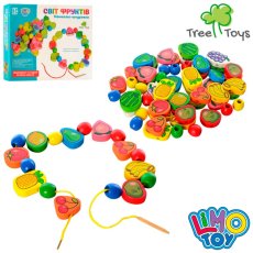 Деревянная игрушка "Шнуровка. Овощи и фрукты"