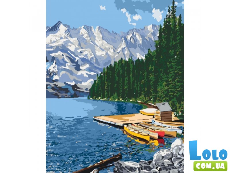 Картина по номерам Горное озеро, Идейка (40х50 см)