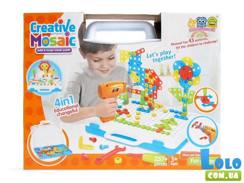 Детский конструктор-мозаика Creative Mosaic, 237 дет