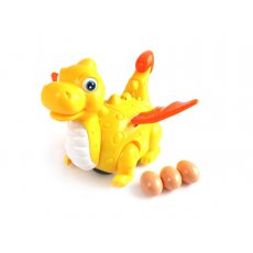 Динозавр (с проекцией), откладывающий яйца, желтый