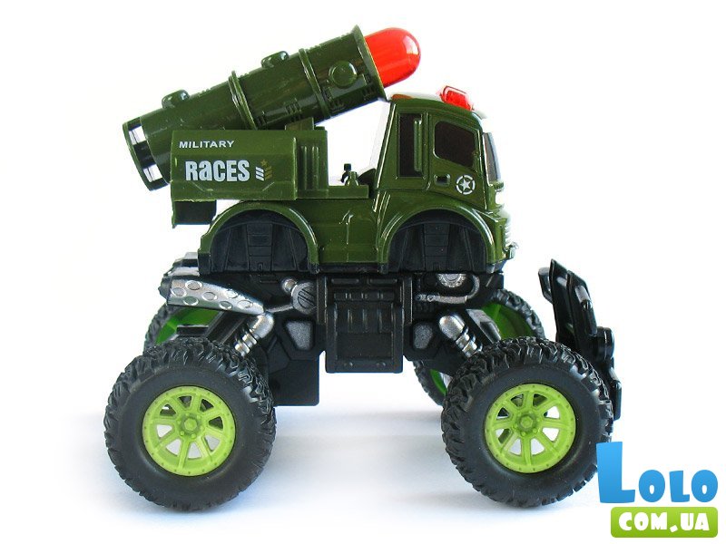 Инерционная машинка "Военный грузовик с ракетой" (в ассортименте)