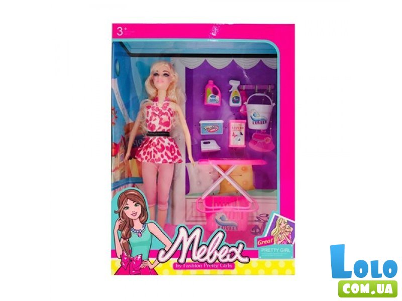 Кукла с гладильной доской и аксессуарами Mebex