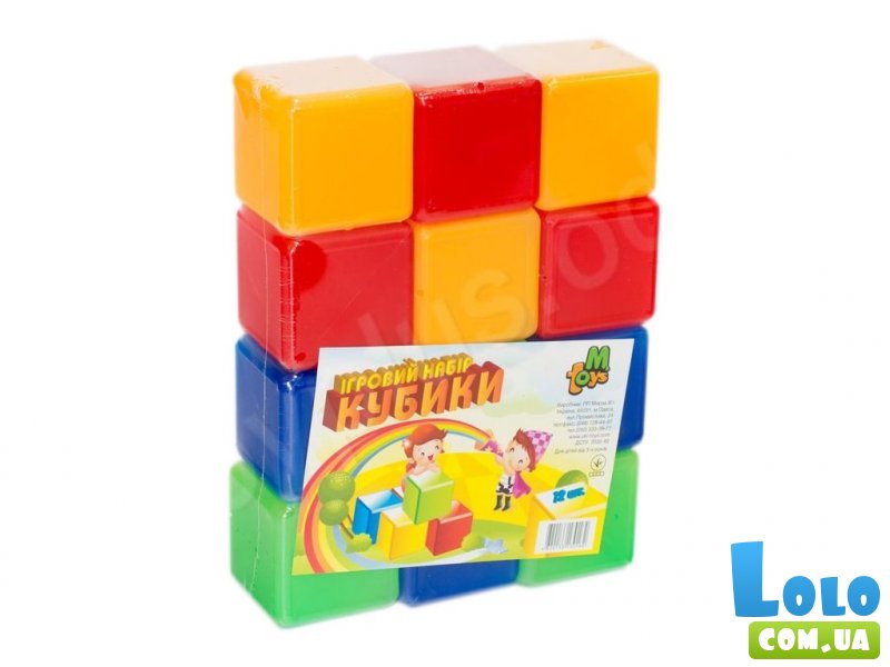 Кубики цветные (12 шт)