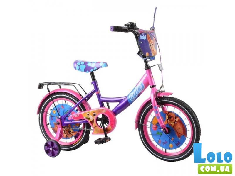 Детский велосипед Cute 16", Tilly (розово - фиолетовый)