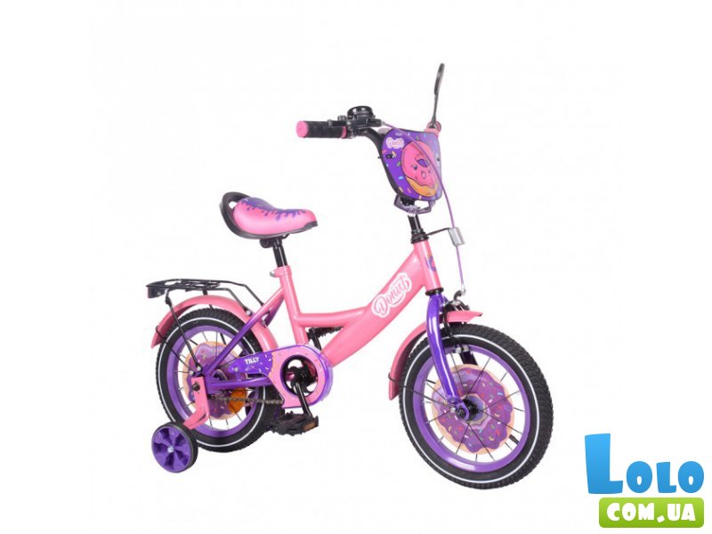 Детский велосипед Donut 14", Tilly (фиолетово - розовый)