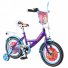 Детский велосипед Fluffy 14", Tilly (фиолетово-синий)