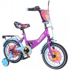 Детский велосипед Fluffy 14", Tilly (фиолетово-синий)