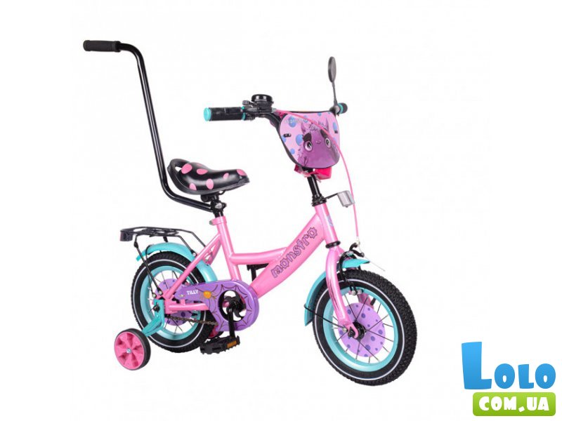 Детский велосипед Monstro 12", Tilly (розово-голубой)