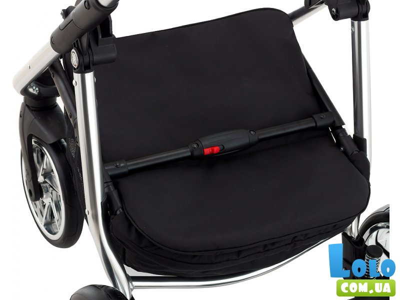 Универсальная коляска 2 в 1 Hybryd Plus Polar Chrome BR607, Adamex (черная с розовым)
