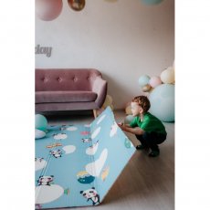 Детский развивающий термо коврик Воздушный шар - Животные, Mat4baby (200х150х1 см.)