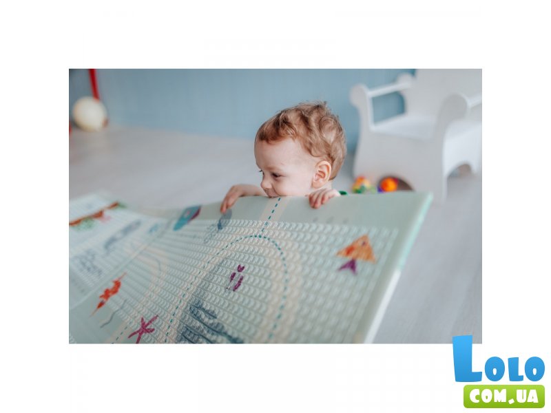 Детский развивающий термо коврик Панда, Mat4baby (120х180х1 см.)