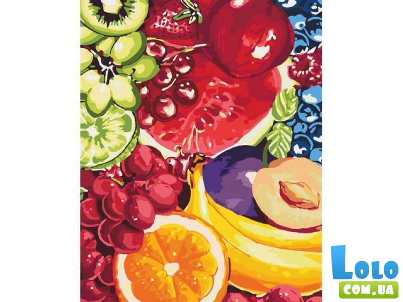 Картина по номерам Цветы. Сладкие фрукты, Идейка (40х50 см)