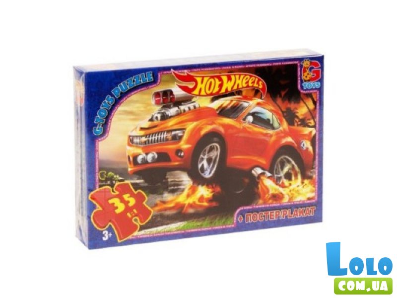 Пазлы Hot Wheels, G-Toys, 35 эл.