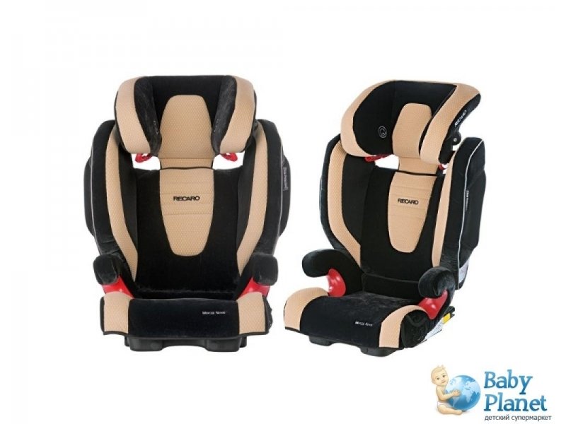 Автокресло Recaro Monza Nova Microfibre Sand (черное с бежевым)