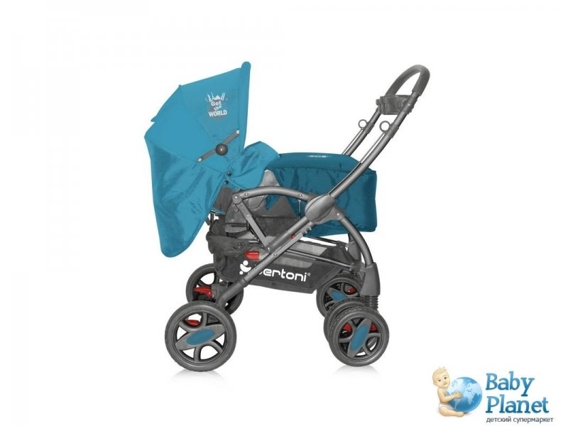 Коляска-трансформер Bertoni Baby Stroller Flair Blue Get the World+Mama Bag (голубая)