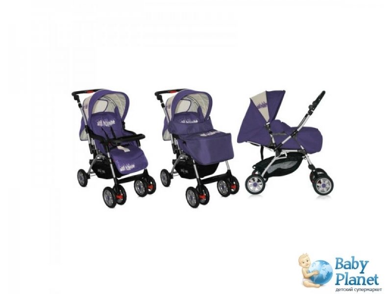 Коляска-трансформер Bertoni Baby Stroller Combi Violet Beige City (фиолетовая с серым)