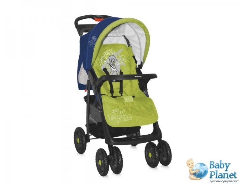 Прогулочная коляска Bertoni Baby Stroller Foxy Blue&Green Rock Star (зеленая с синим)