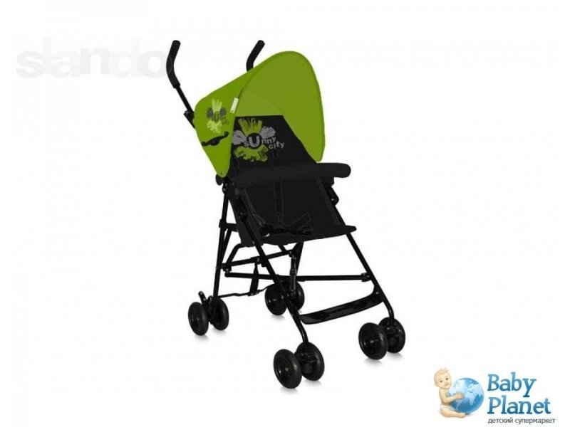 Прогулочная коляска Bertoni Baby Stroller Light Black&Green Sunny City (черная с зеленым)