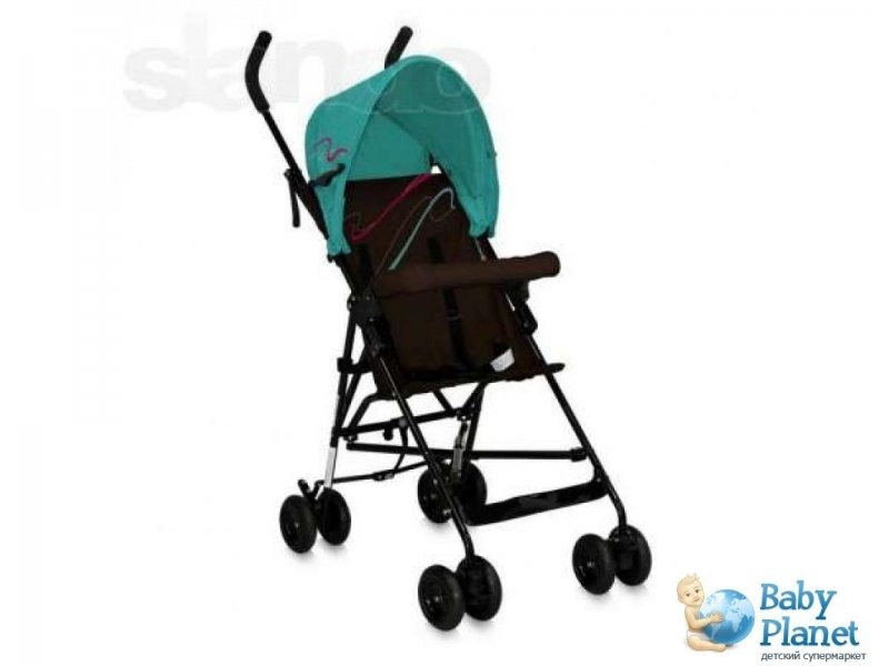 Прогулочная коляска Bertoni Baby Stroller Light Blue&Brown Lines (голубая с коричневым)