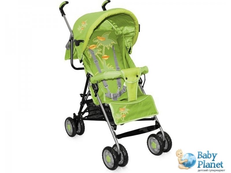 Прогулочная коляска Bertoni B.Stroller Sporty+Footcover Palms Green (зеленая)