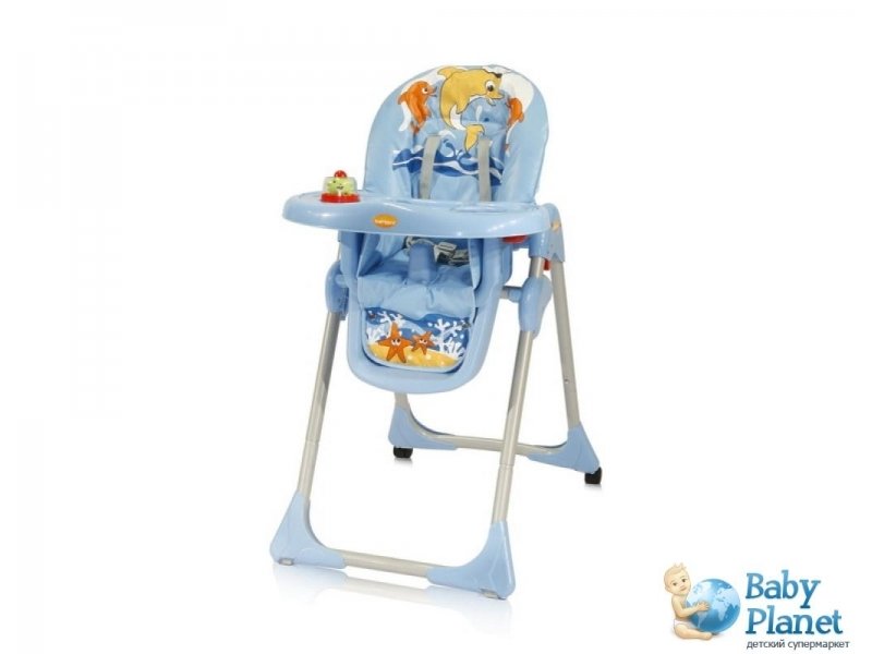 Стульчик для кормления Bertoni High Chair Yam Yam Blue Dolphins (голубой)