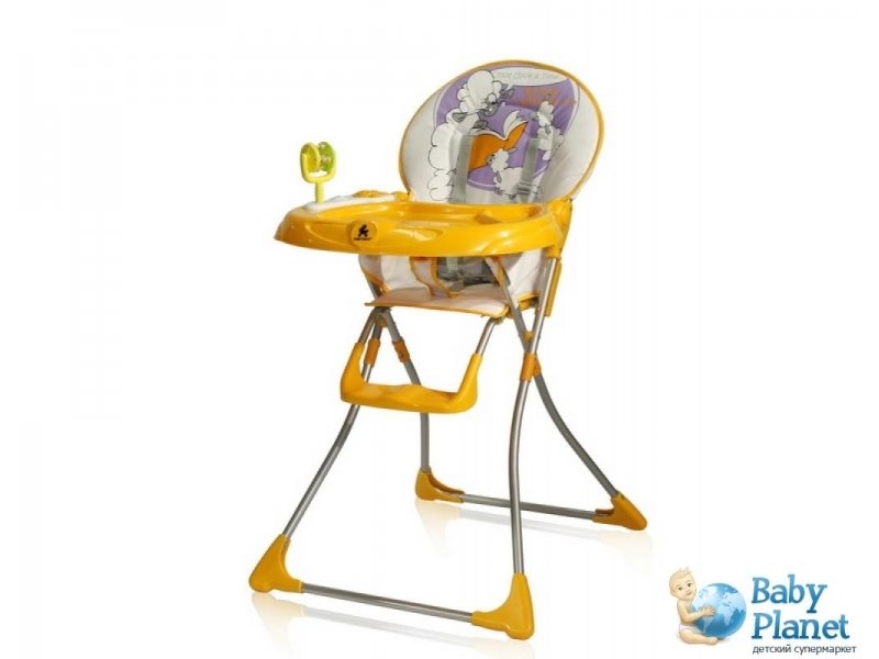 Стульчик для кормления Bertoni High Chair Jolly Yellow Lambs (белый с желтым)