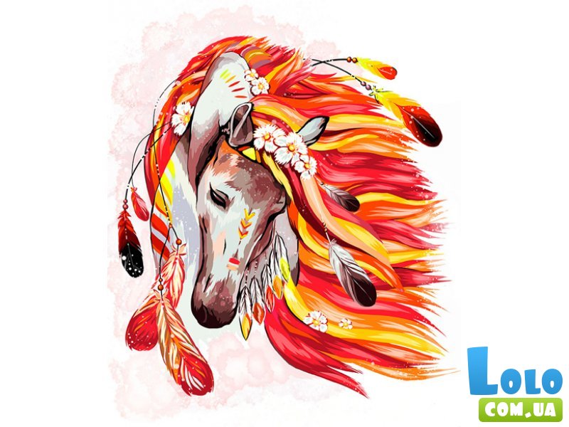 Картина по номерам Огненная лошадь, Danko Toys (40х50 см)