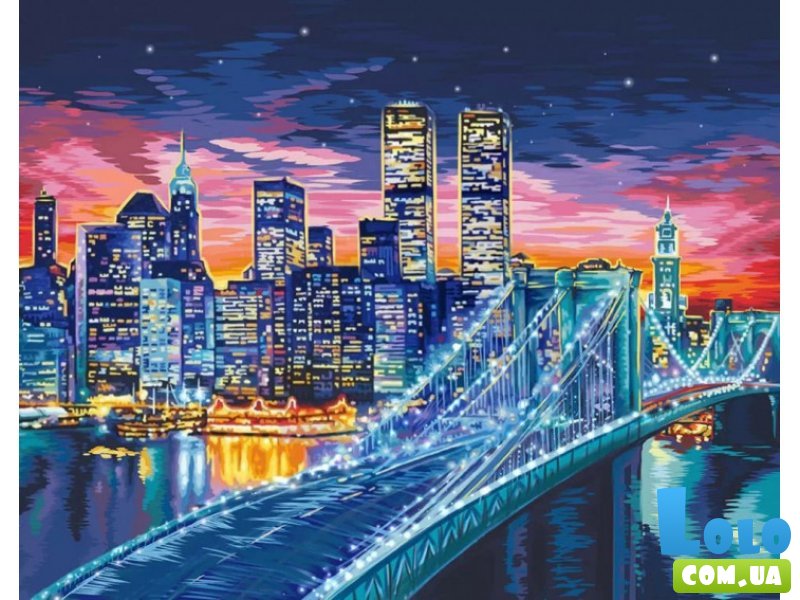 Картина по номерам Ночной Манхэттен, Danko Toys (40х50 см)